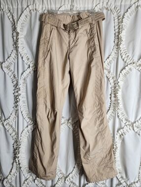 BOGNER Women's Tan Belted Ski Pants Snow Bottoms Snowboarding Size 8 Long